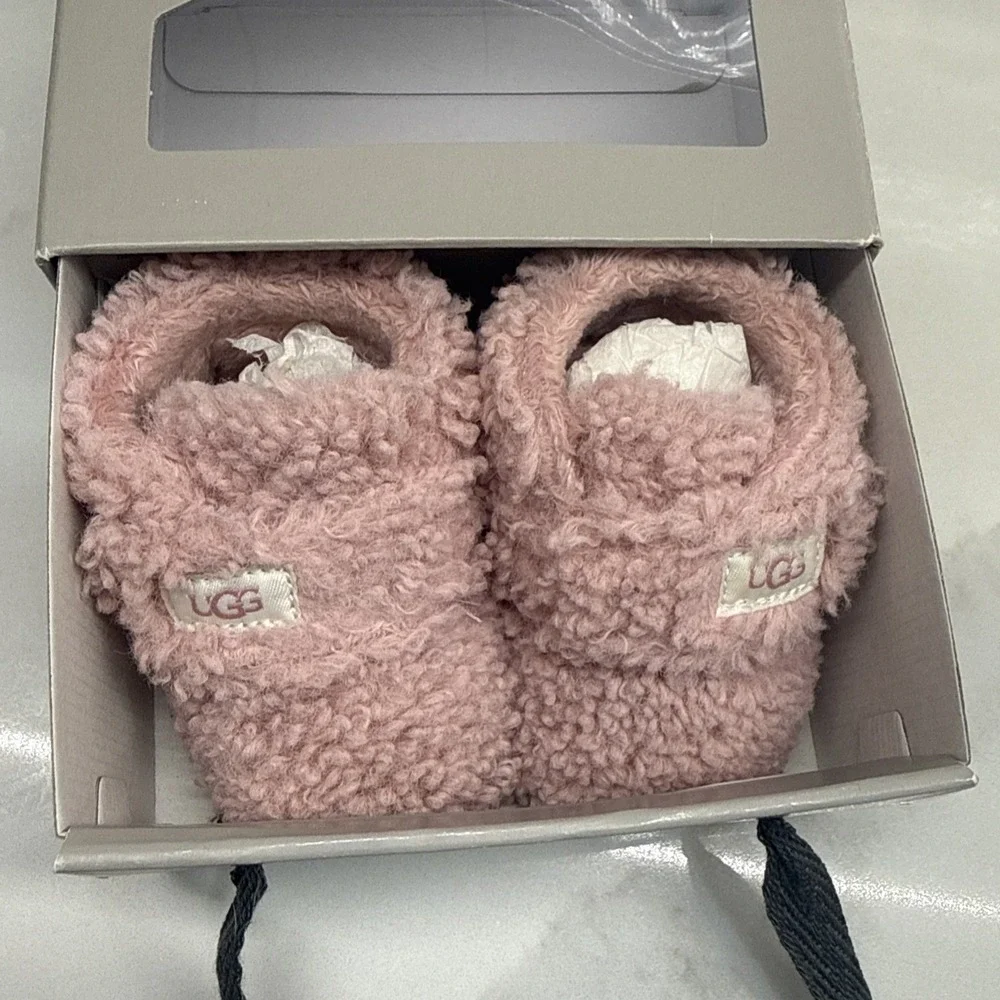 UGG Bixbee Baby & Toddler Pink Booties Size 0/1, 0-6 in, Fast Shipping 11210451